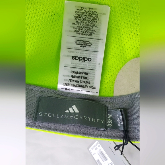 NWT Adidas By Stella McCartney OS Bright Neon Green Cap/Headwear - Picture 7 of 10
